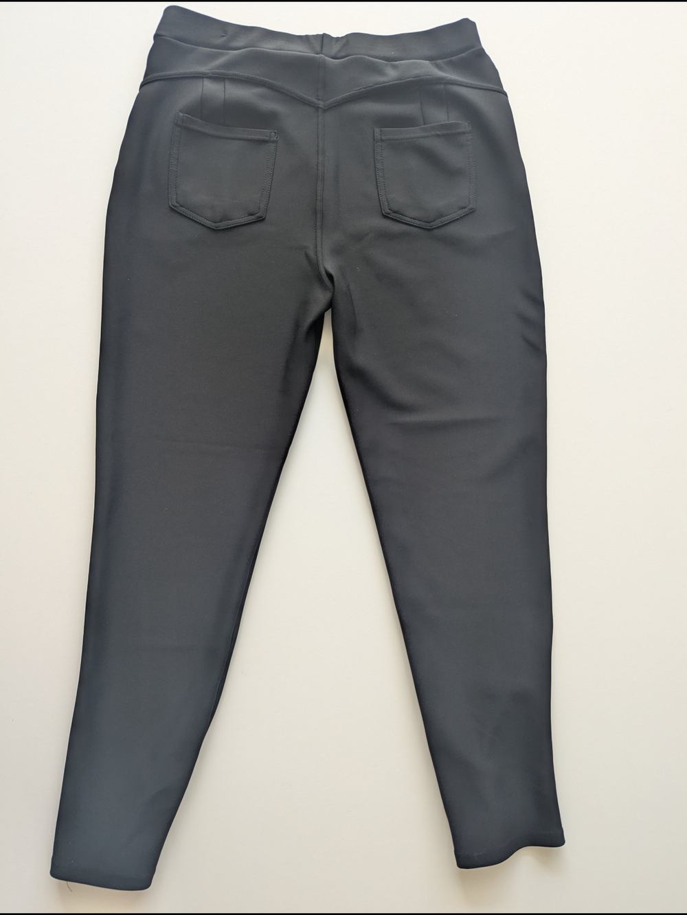 I BELIEVE Black Pull-On Straight Leg Comfort Trousers 2XL